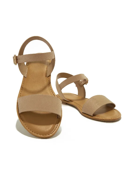 Tulum Style Flat Sandals - Nude