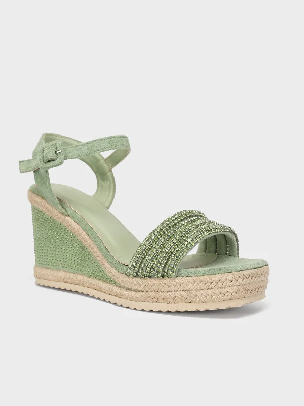 Womens "ROSINA" Wedge Comfy Sandals